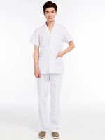 夏装白色男医师服